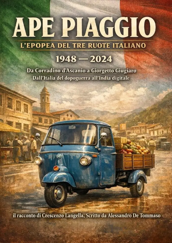 Copertina del libro Ape Piaggio - L'epopea del tre ruote italiano, 1948-2024